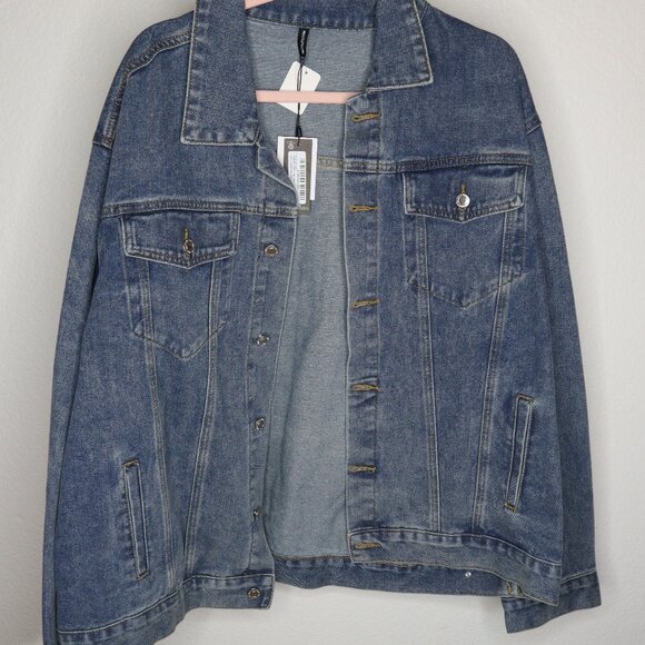 NWT PLT Boyfriend Denim Jacket - Picture 1 of 5